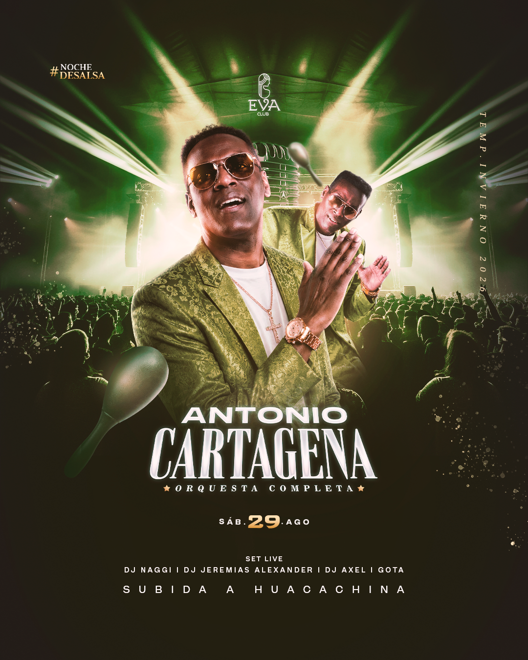 Flyer de evento ANTONIO CARTAGENA EN EVA